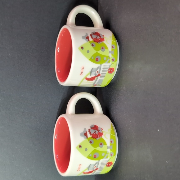 Starbucks You are Here Collection Ohio set of 2 Mini Espresso Cups. - Picture 1 of 6